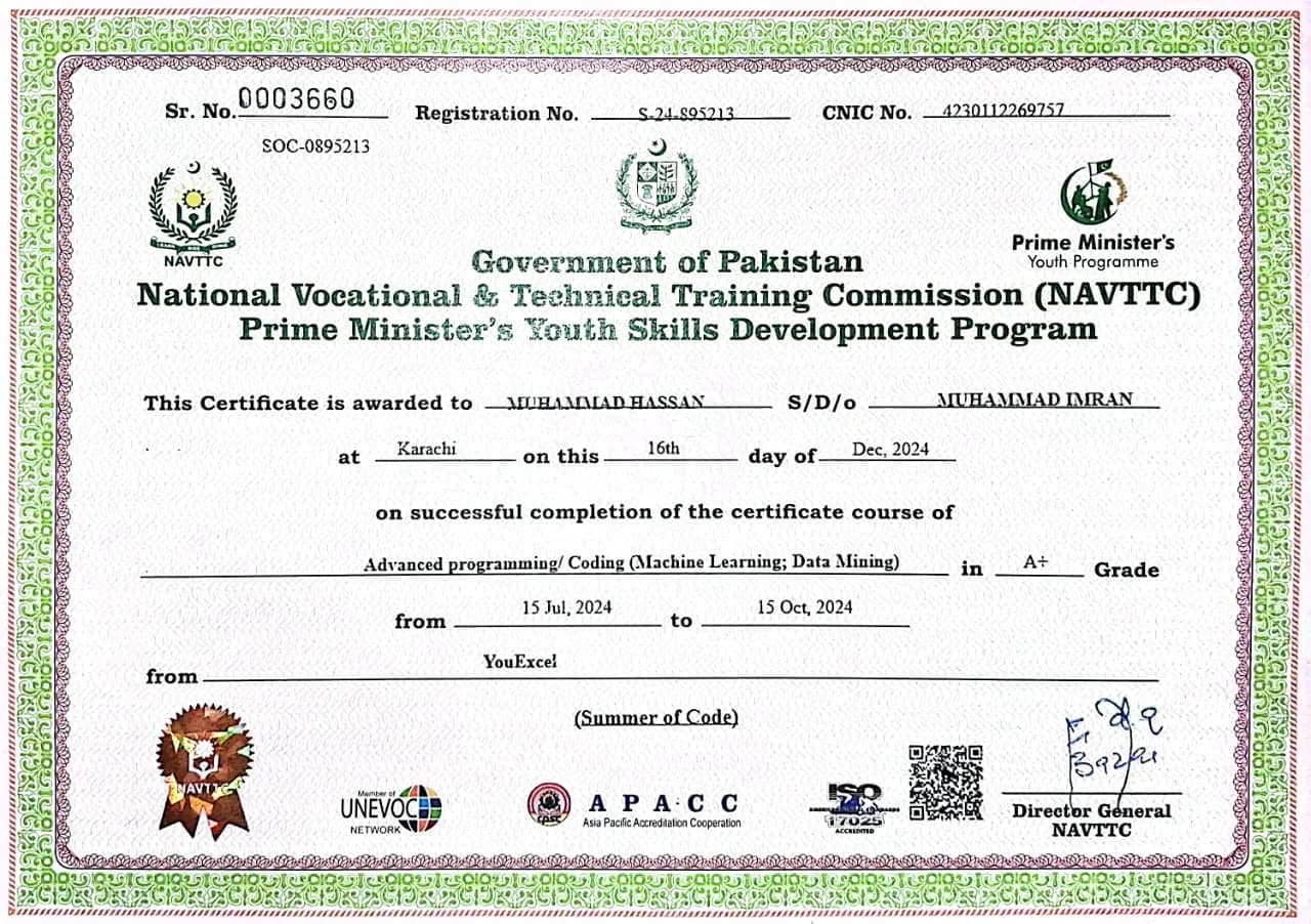 Advanced Programming/Coding (Machine Learning; Data Mining)
